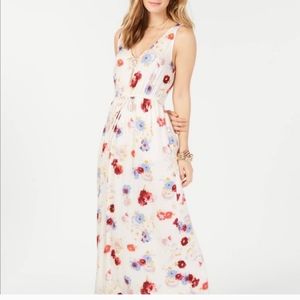 Lucky Brand Tie-Waist Floral Maxi Dress